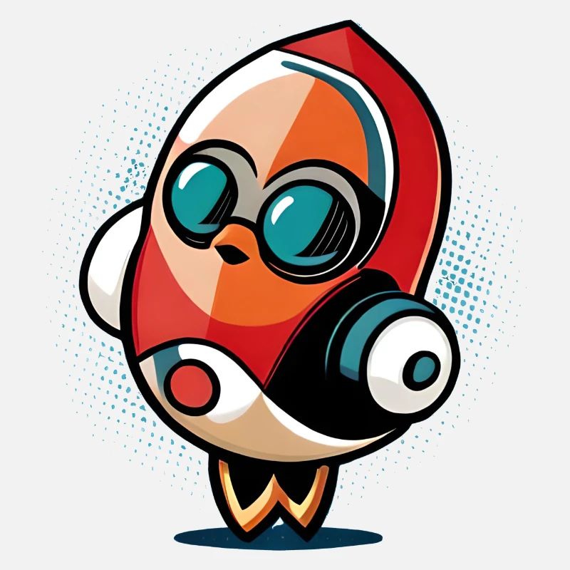 Small cartoon rocket