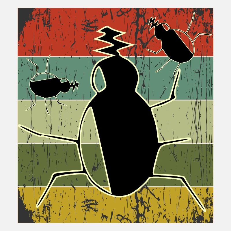 Vintage bugs sunset design