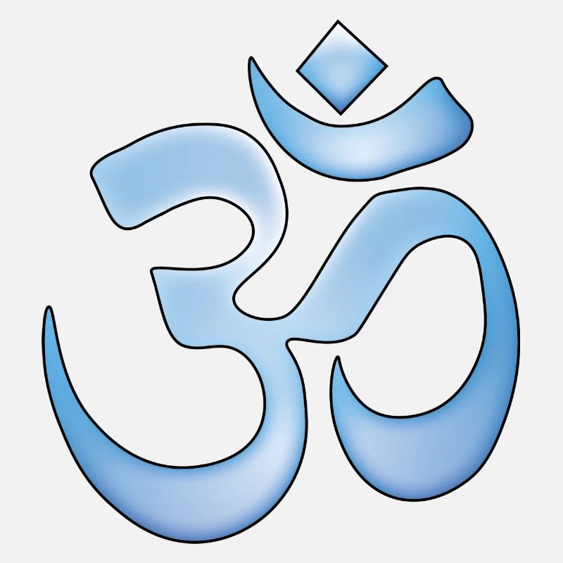 Om (Aum) Blue Symbol