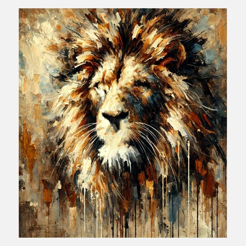 Abstract Lion Face