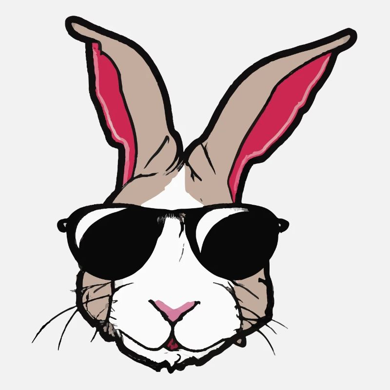 Hase mit Sonnenbrille Hasenkopf Geschenkidee