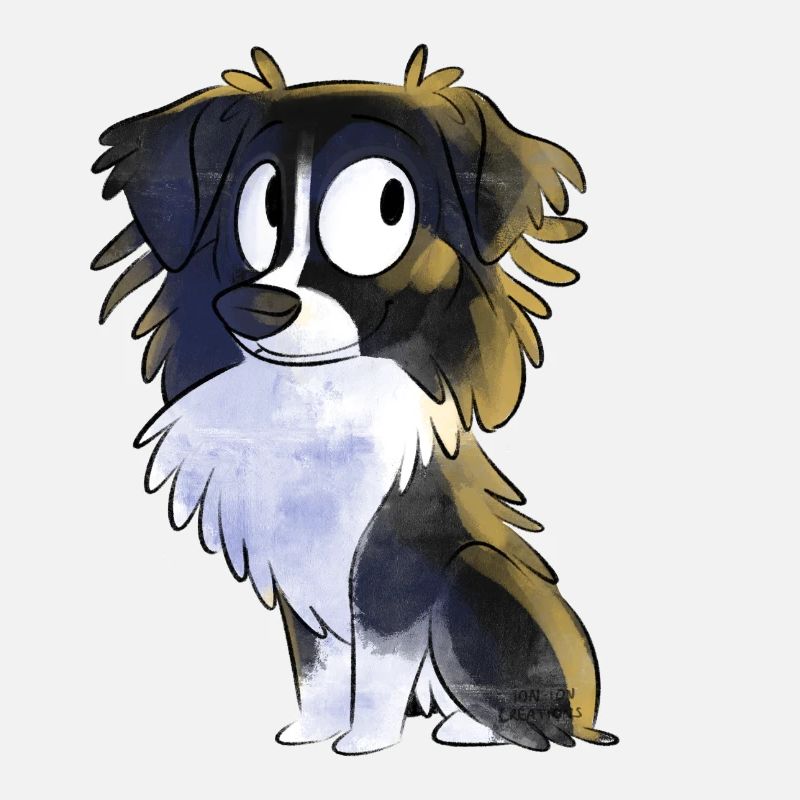 Chibi Australian Shepherd - Schwarz