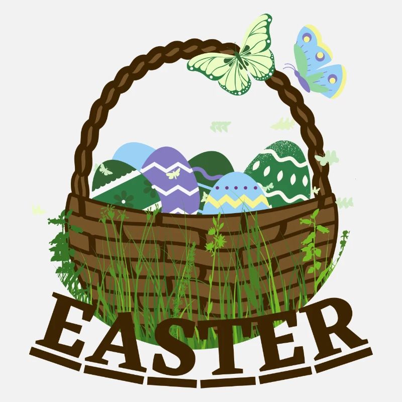 Ostern Korb mit Ostereiern