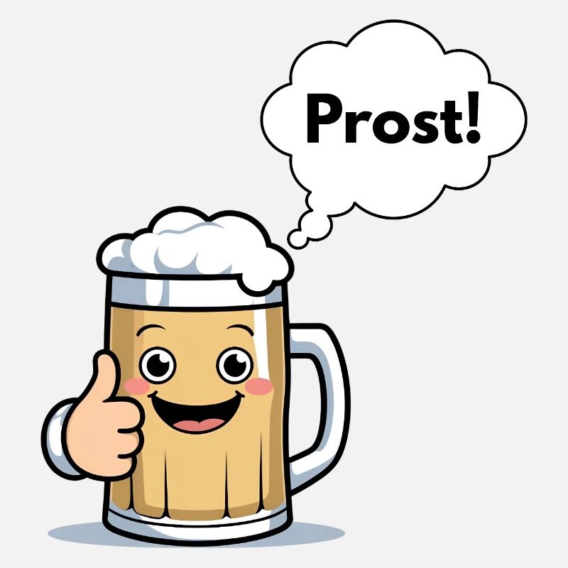 Fröhlicher Bierkrug "Prost!"
