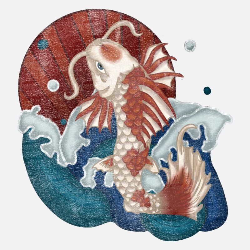 Poissons Koi dans l’eau