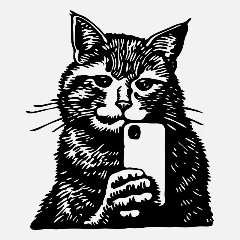 Cat Cat Face Selfie Smartphone