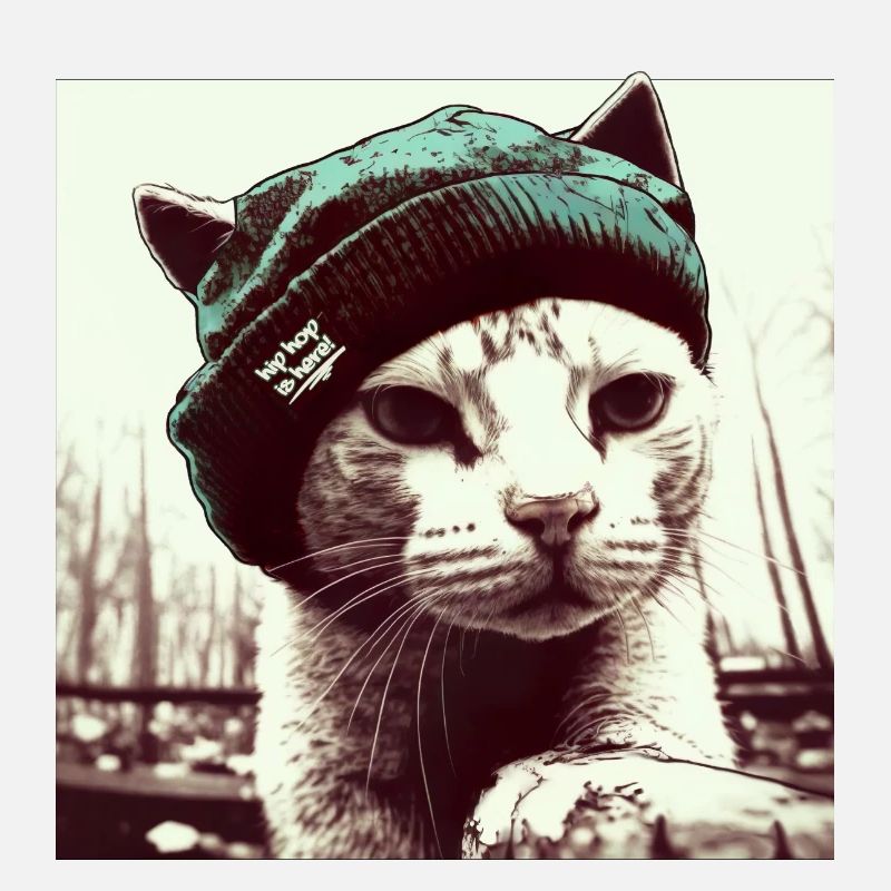 Purr Hip Hop 02 I Coole Katze Rap Mann Geschenk