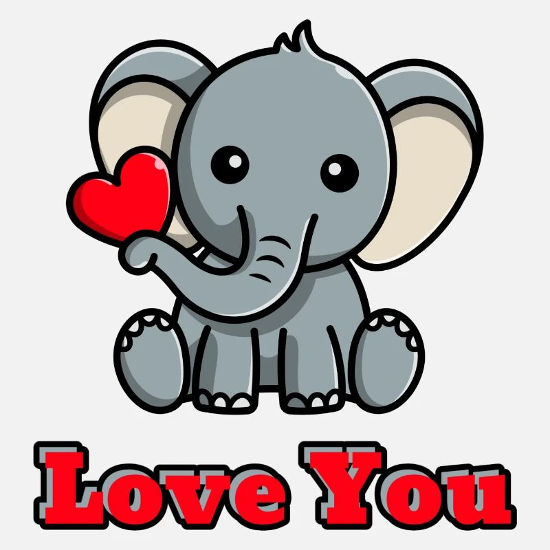 Ein süßer Elefant mit Herz