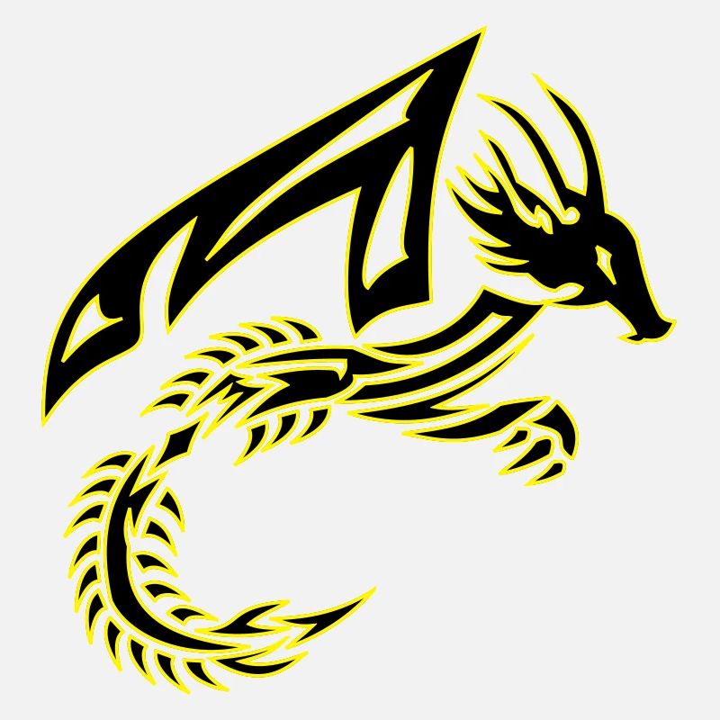 Stammesdrache Schwarzer und Gelber Drache