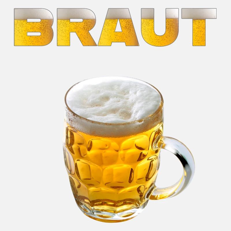 Braut Bier mit Bierkrug Polterfeier