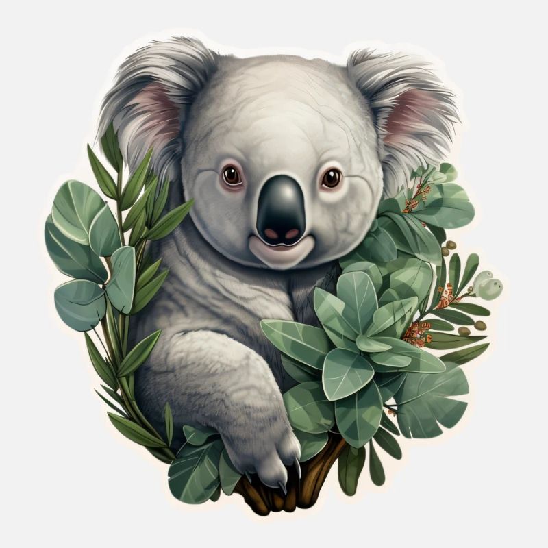 Koala mit Eukalyptus