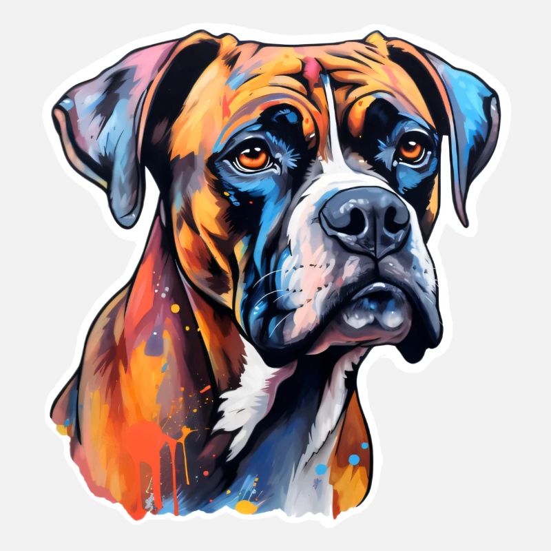 Boxer Head Psychédélique
