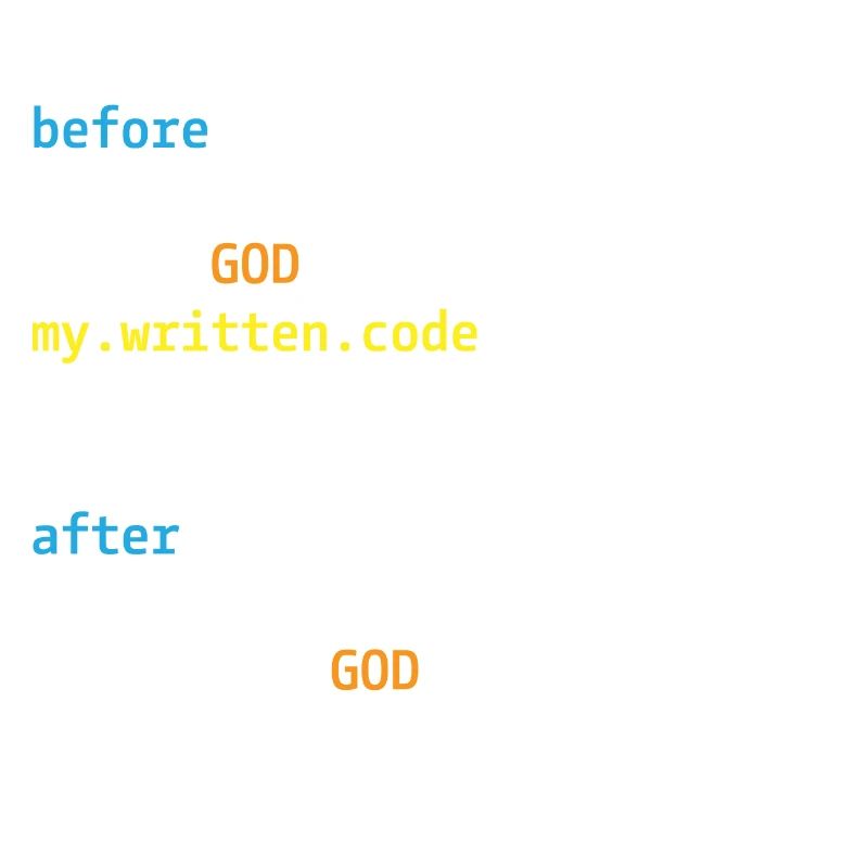 Seuls Dieu et moi comprenons mon code