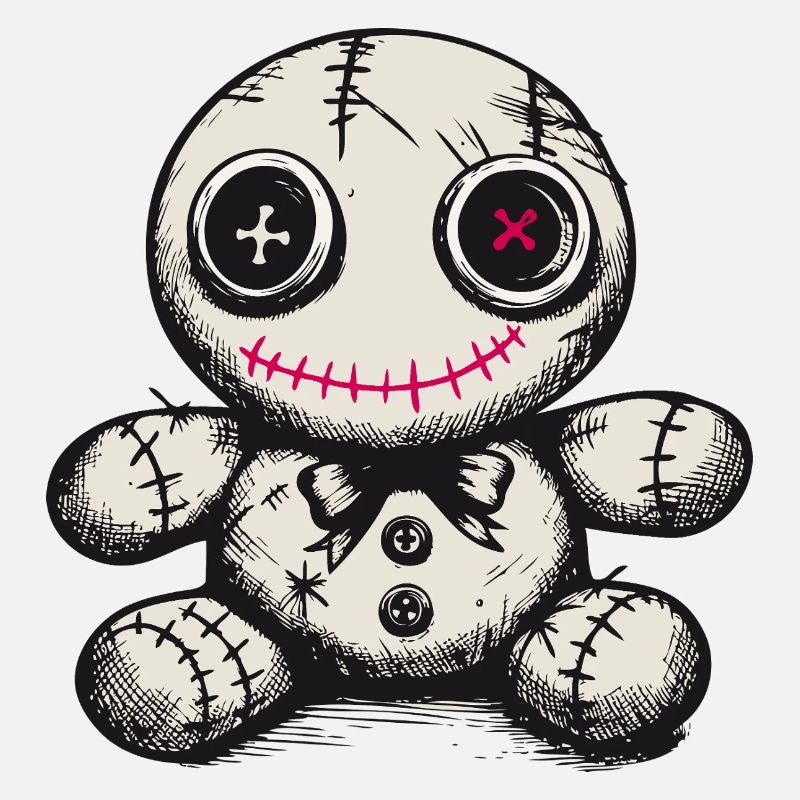 Grusel Voodoo Puppe farbig