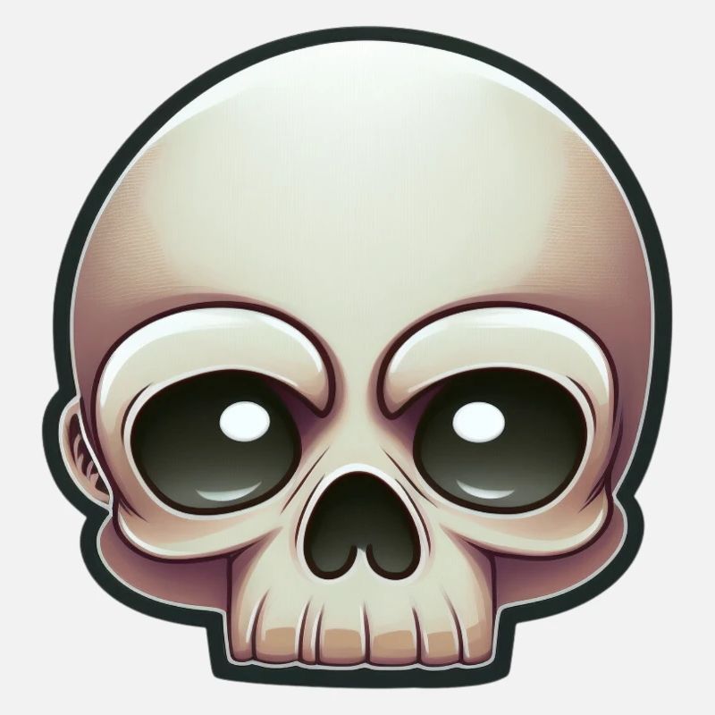 Schädel-Schabernack: Cartoon-Totenkopf