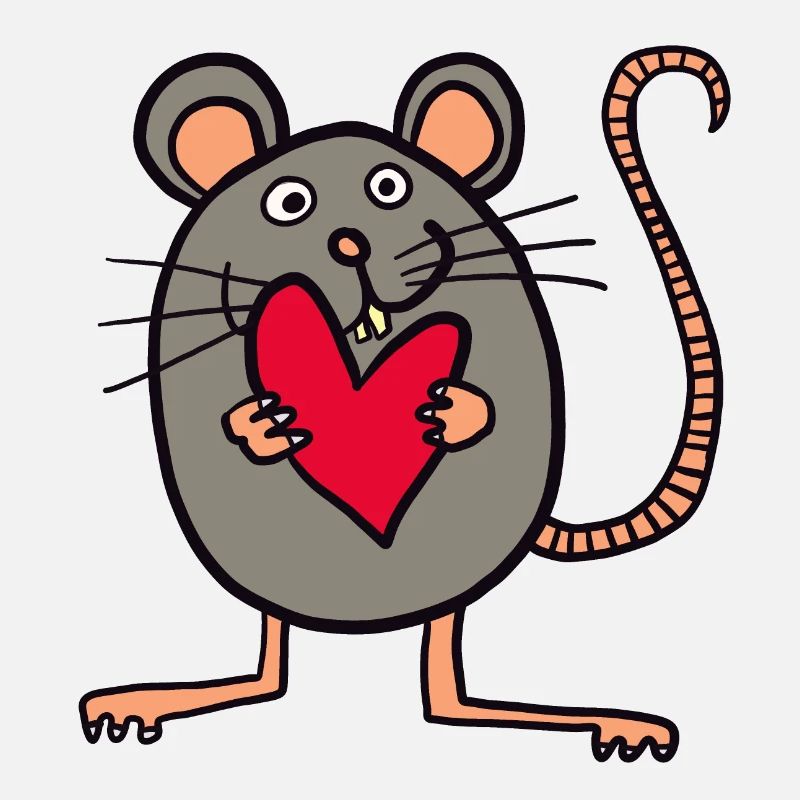 Mouse with heart