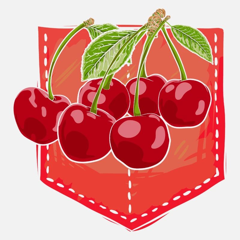 Fruits Fruit Cherries Gift Chest Pocket Cherry