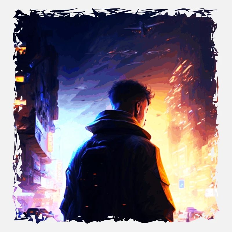 Punk Man dans la bataille du futur dans Sci-Fi War