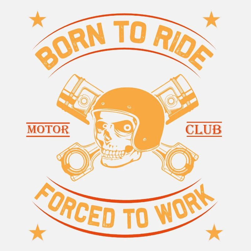 Born To Ride MC Skull Motorcycle Design