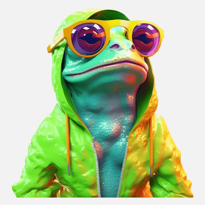 Frosch mit Sonnenbrille Bunt Coole Frösche