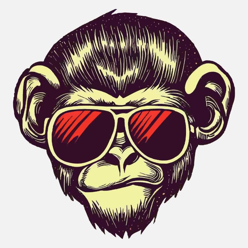 Chimpanzee with sunglasses