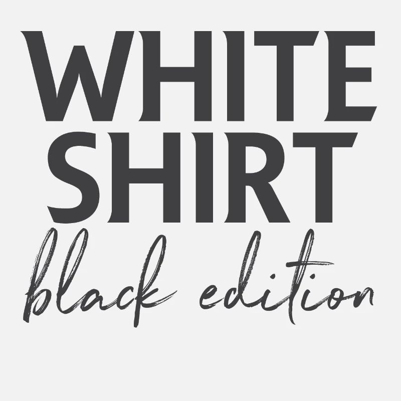 Weißes T-Shirt Black Edition