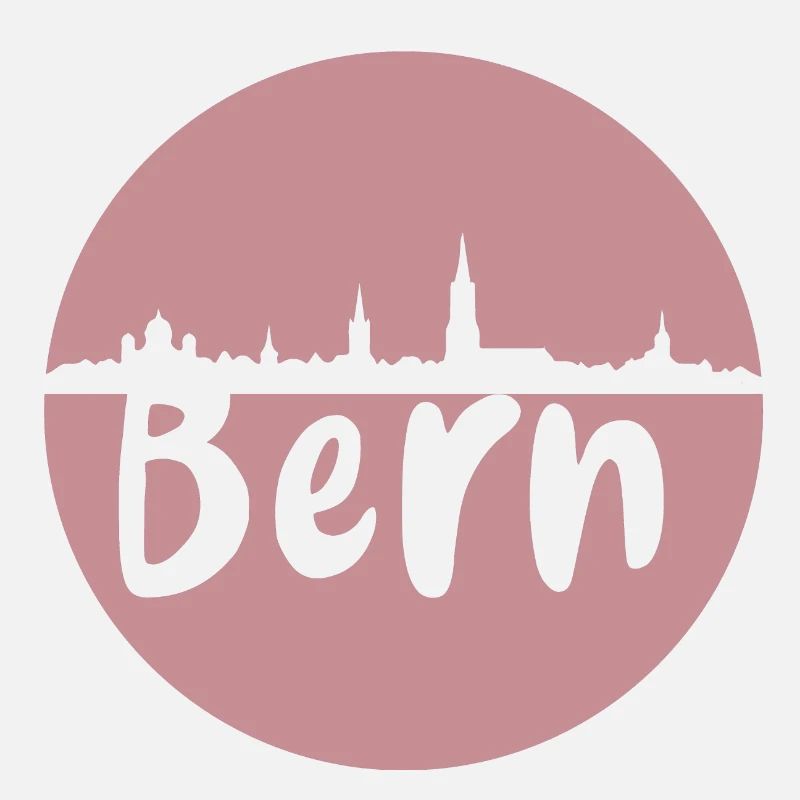Bern, skyline, circle, purple, silhouette, brown