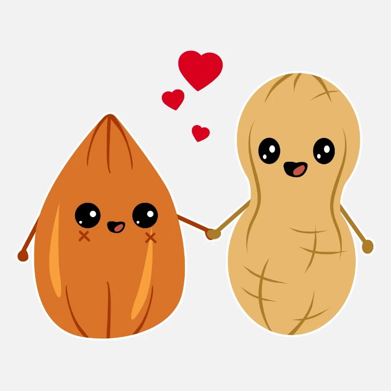 Tombé en amour avec noix amande arachide couples