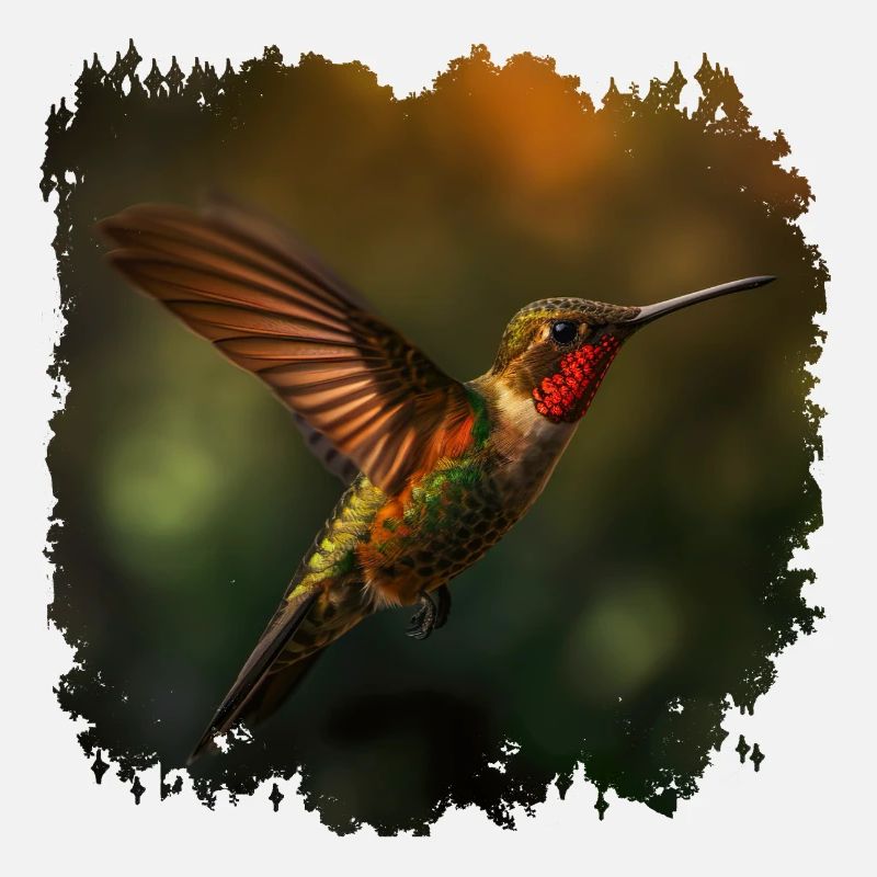 Hummingbirds have iridescent feathers