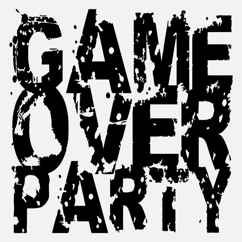 Game Over Party Abdruck Design