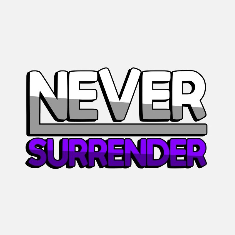 NEVER SURRENDER (Lila) - Gaming