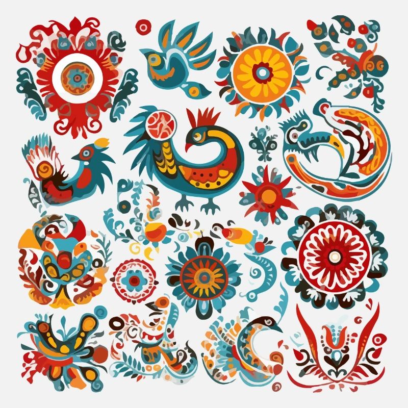 Fleurs et oiseaux
