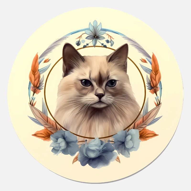 Burmesische Katze Boho Elemente, Katzen