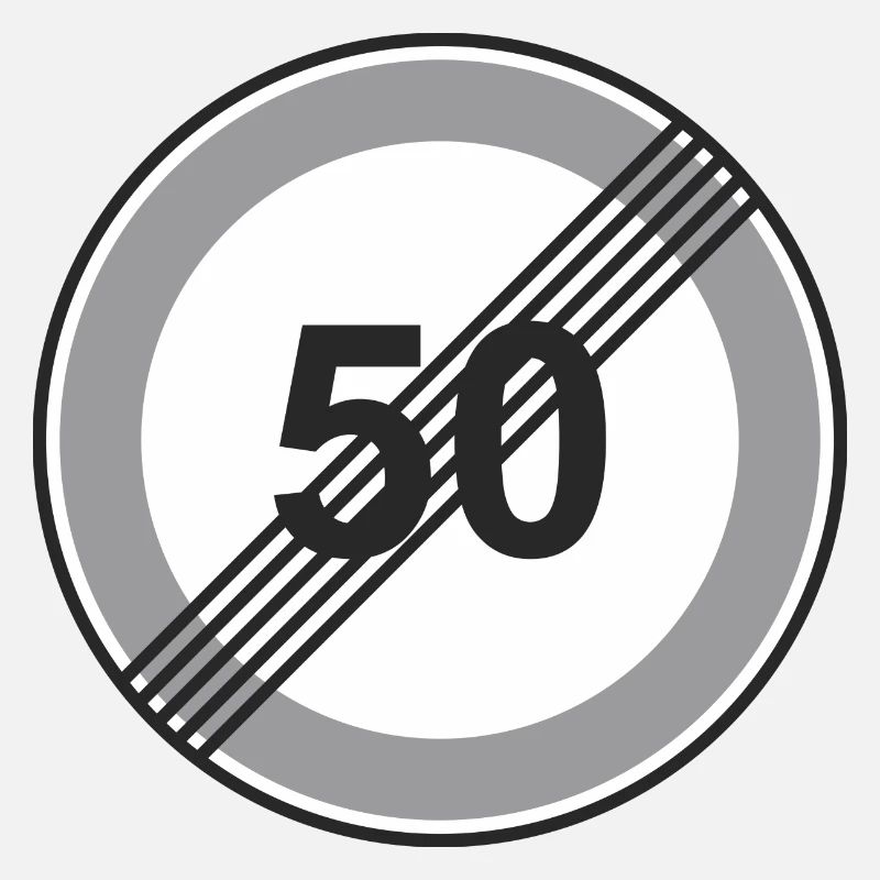 Signe de la route 50 de restriction