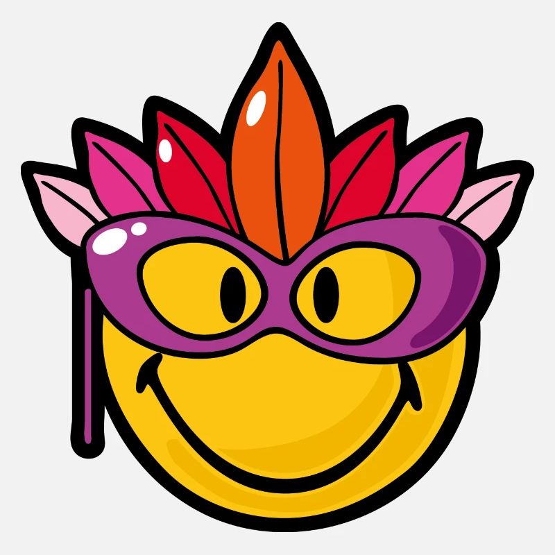 Smiley Mardi Gras