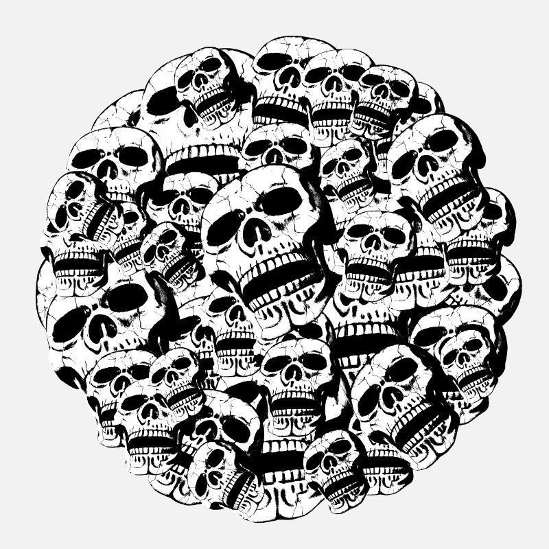 Totenköpfe im Kreis / Skulls