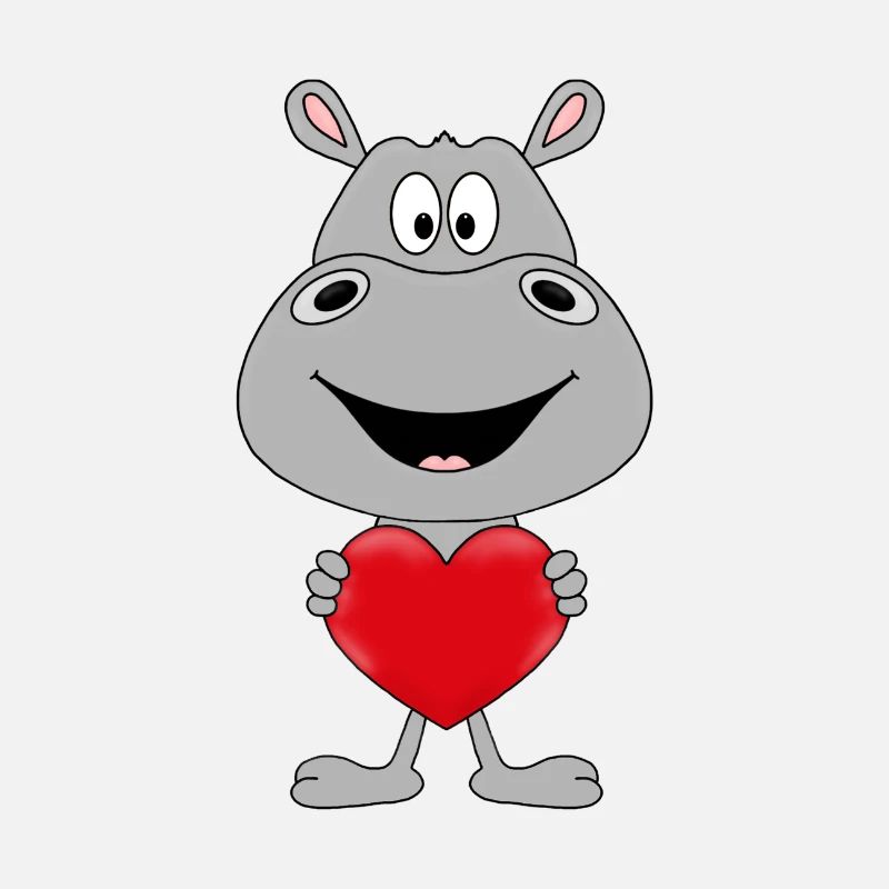 FLUSSPFERD - NILPFERD - HIPPO - HERZ - LIEBE