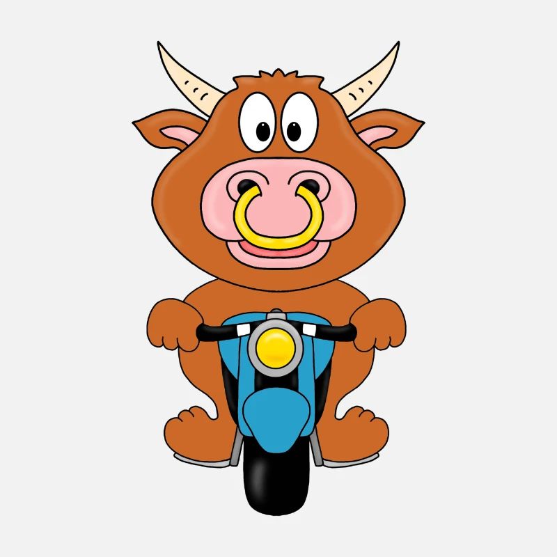 BULLE - RIND - STIER - KUH - MOTORRAD - PIERCING
