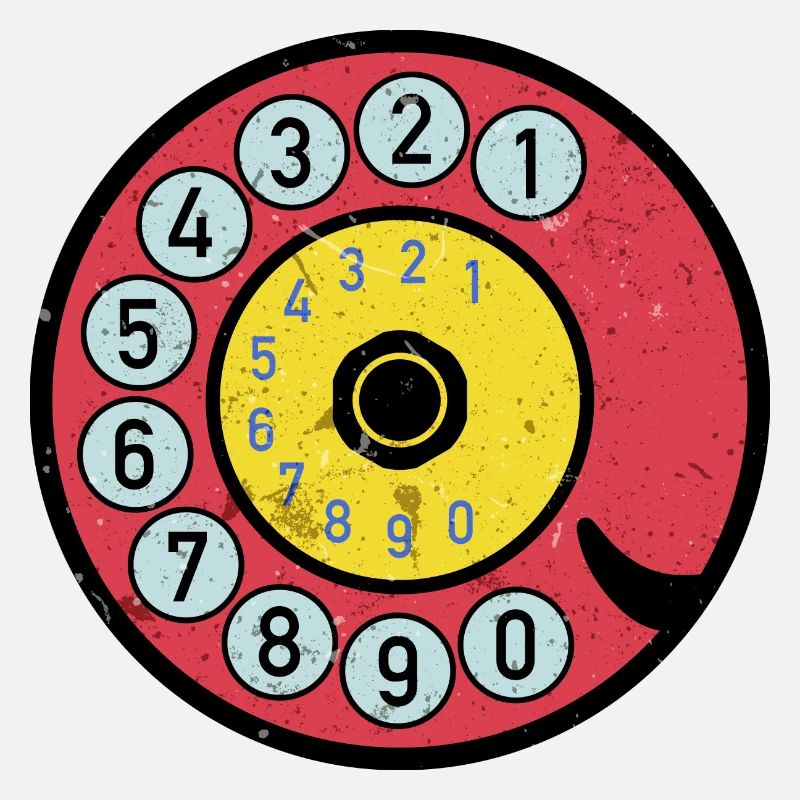 bunte Wählscheibe Vintage Retro Telefon Nostalgie