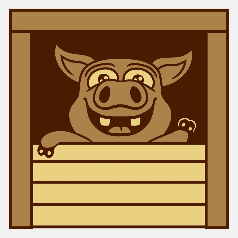 Piglet waves friendly comic