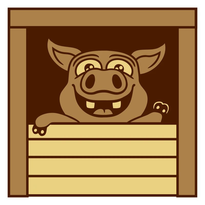 Piglet waves friendly comic