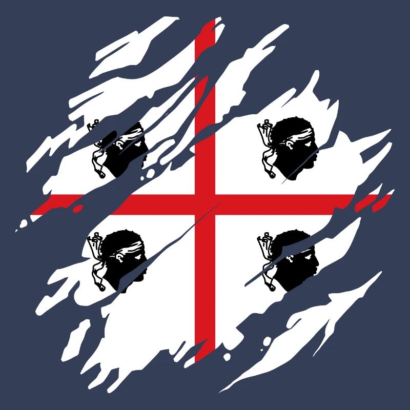 Sardaigne Drapeau Scratch Drapeau sarde Sardegna