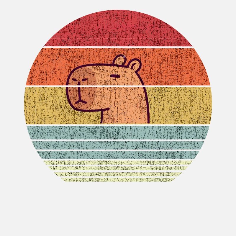 Coucher de soleil Rétro Capybara