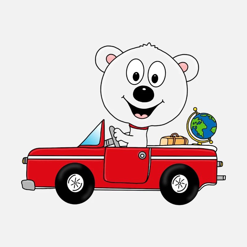 EISBÄR - AUTO - REISE - URLAUB - FERIEN - TIER
