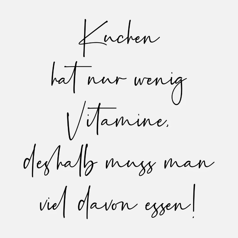 Kuchen hat wenig Vitamine deshalb viel davon essen