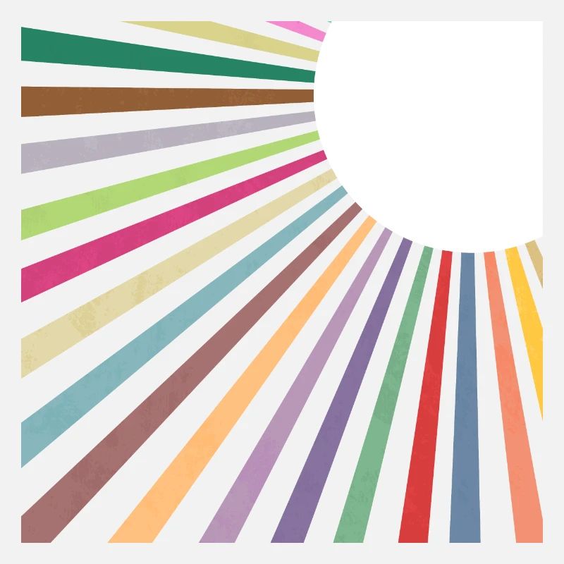 Minimalist Retro Rainbow Sun Rays