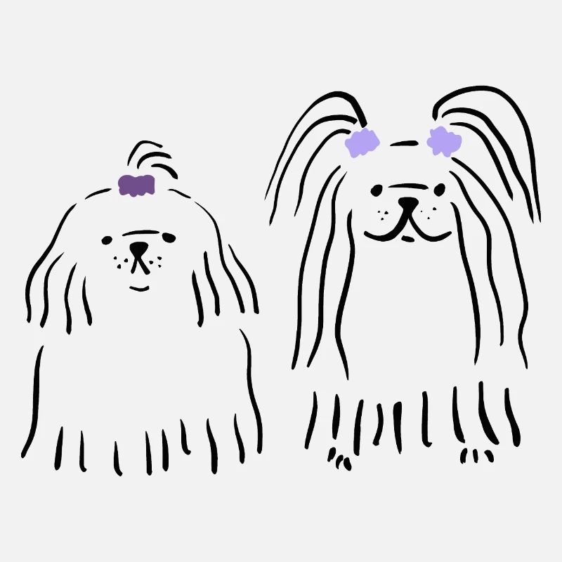 Chiens mignons avec arc