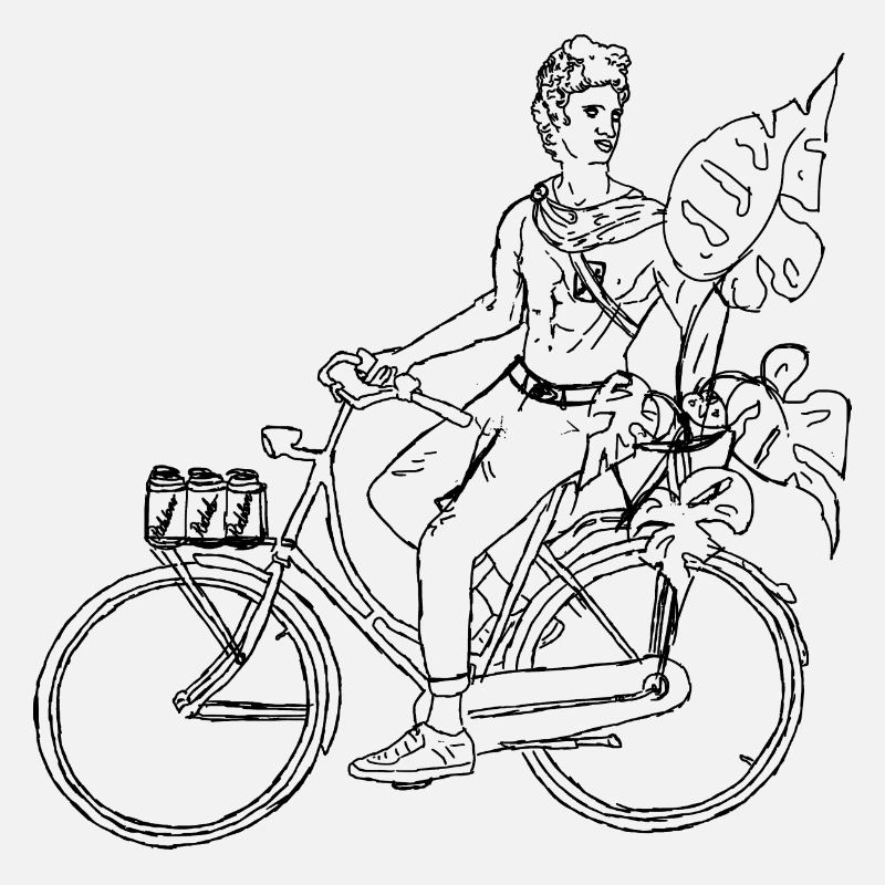 Adonis on a bike