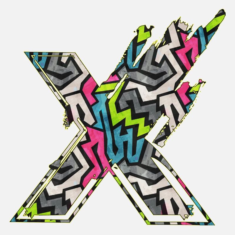 Forme de symbole typographie lettre Alphabet X
