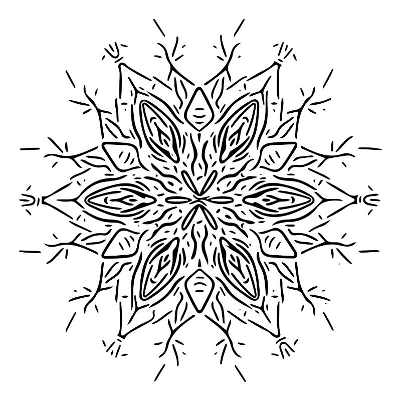 Mandala Flower Lines Shape Pattern